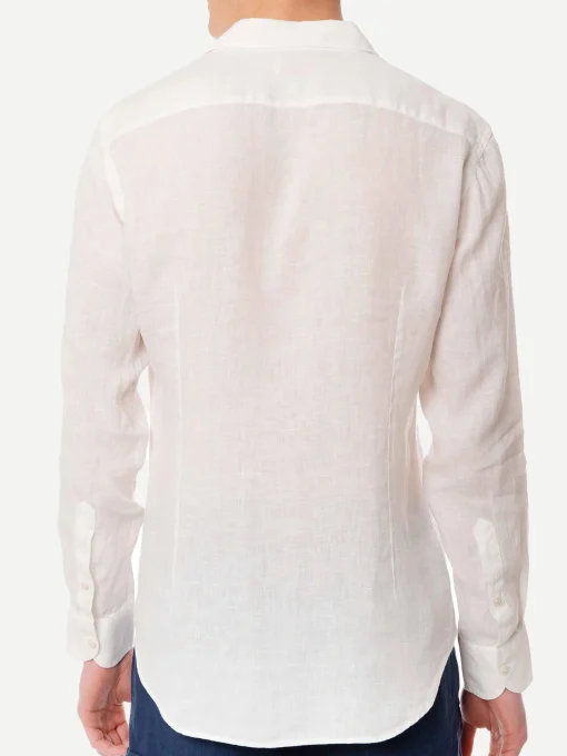 Camicia da uomo Pamplona in lino bianco