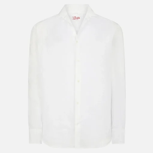 Camicia da uomo Pamplona in lino bianco