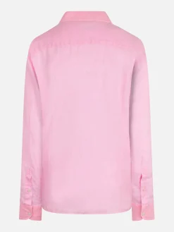 Camicia da uomo Pamplona in lino color rosa fluo