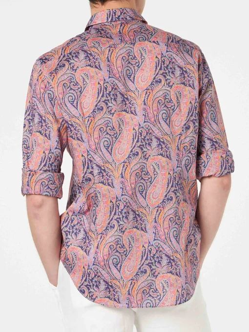 Camicia da uomo Sikelia in mussola di cotone con stampa paisley | EDIZIONE SPECIALE LIBERTY