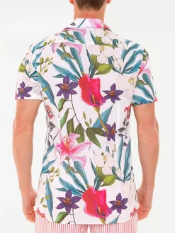 Camicia da uomo stampa tropicale