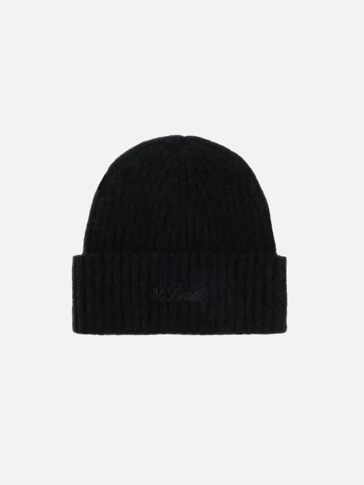 Cappello a coste nero da uomo Wengen