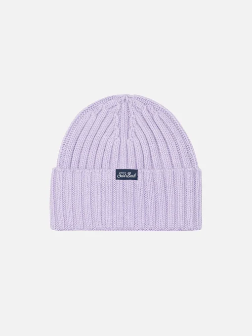 Cappello da bambina lilla Wengen con ricamo Courma