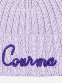 Cappello da bambina lilla Wengen con ricamo Courma