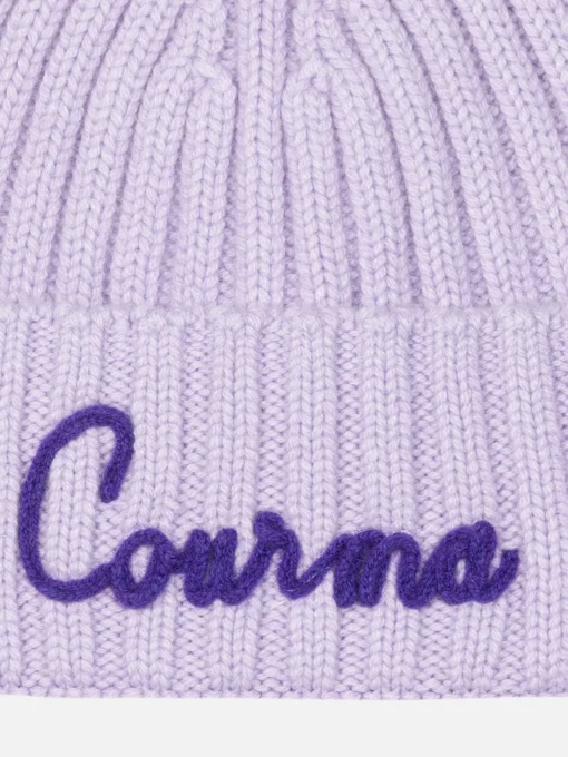 Cappello da bambina lilla Wengen con ricamo Courma