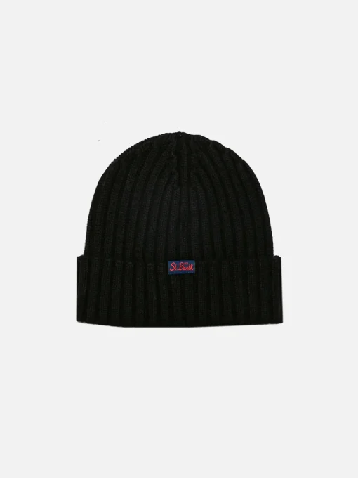 Cappello in misto cashmere con ricamo Lucifer