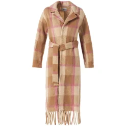 Cappotto lungo da donna con frange