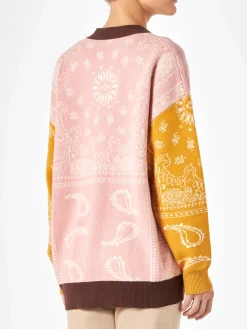 Cardigan da donna con stampa bandana