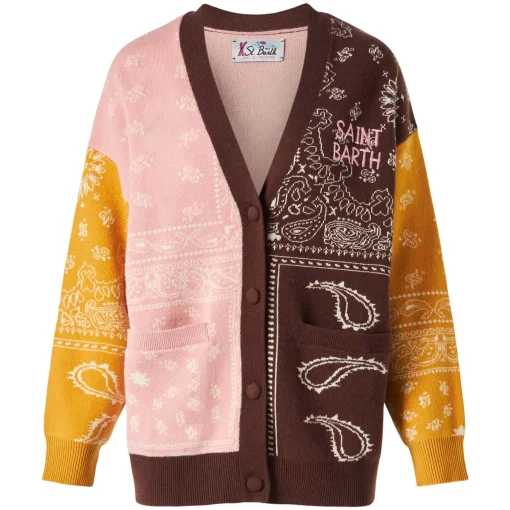 Cardigan da donna con stampa bandana