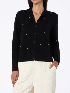 Cardigan da donna nero Bellamy strass