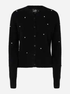 Cardigan da donna nero Bellamy strass