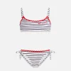 Costume bikini da bambina con ricamo Forte