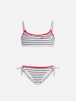 Costume bikini da bambina con ricamo Forte