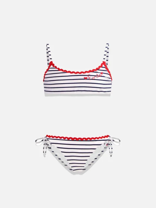 Costume bikini da bambina con ricamo Forte