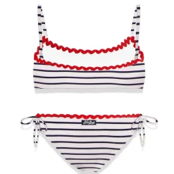 Costume bikini da bambina con ricamo Panarea