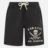 Costume da bagno classico nero da bambino Tender con ricamo pirata