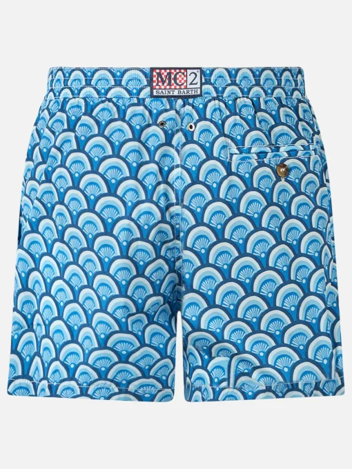Costume da bagno corto stampa maiolica