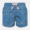 Costume da bagno da bambino con stampa bandana in denim