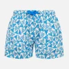 Costume da bagno da bambino in tessuto leggero Jean Lighting con stampa aragosta