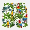Costume da bagno da bambino con stampa pappagalli