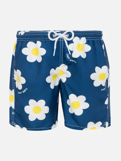 Costume da bagno da bambino con stampa margherite