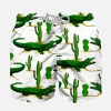 Costume da bagno da bambino con stampa coccodrillo e cactus