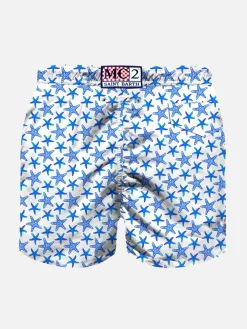 Costume da bagno da bambino leggero con stampa micro stelle marine