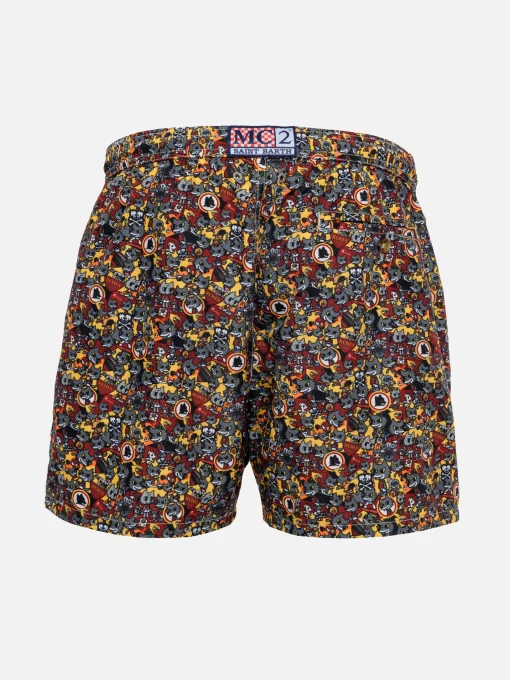 Costume da bagno da bambino in tessuto leggero con stampa Roma | EDIZIONE SPECIALE AS ROMA