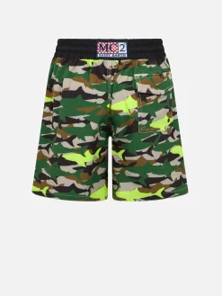 Costume da bagno da bambino Comfort Surf Jr con stampa squalo mimetico