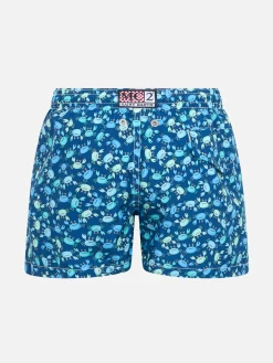 Costume da bagno da bambino in tessuto leggero Jean Lighting 70 con stampa granchi