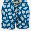 Costume da bagno da uomo in tessuto leggero con stampa conchiglie