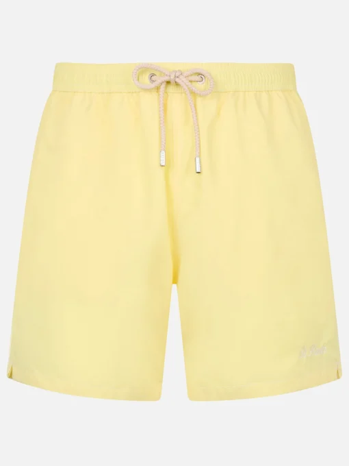 Costume da bagno da uomo di media lunghezza Patmos di colore giallo pallido