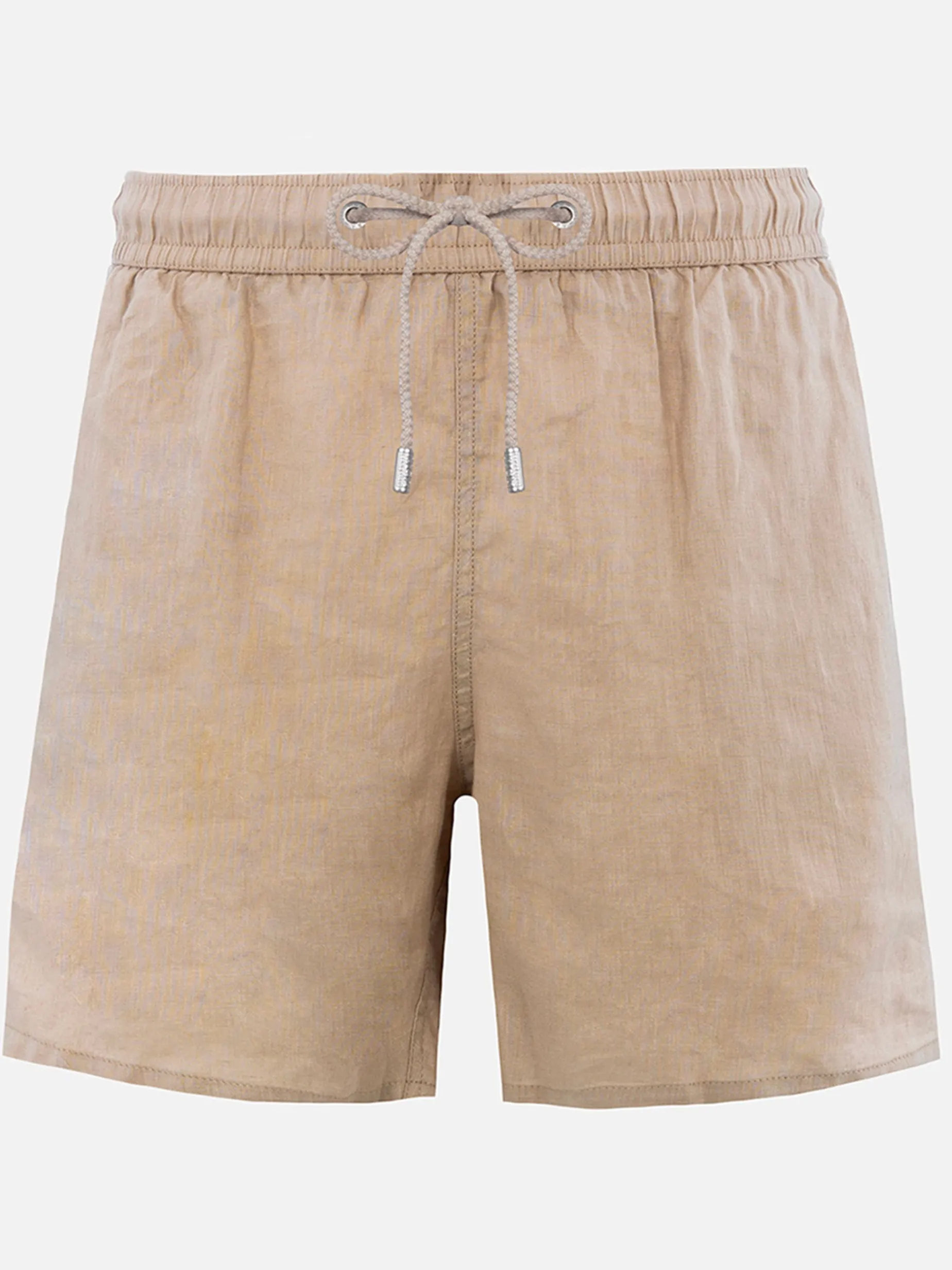 Costume da bagno da uomo di media lunghezza Gustavia in lino beige