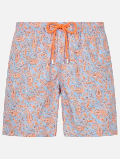 Costume da bagno da uomo in tessuto leggero Lighting con stampa paisley