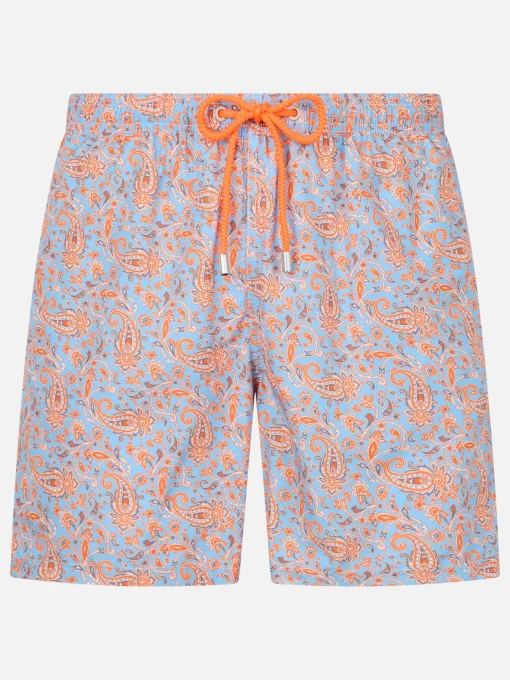 Costume da bagno da uomo in tessuto leggero Lighting con stampa paisley