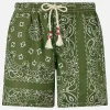 Costume da bagno da uomo con stampa bandana verde