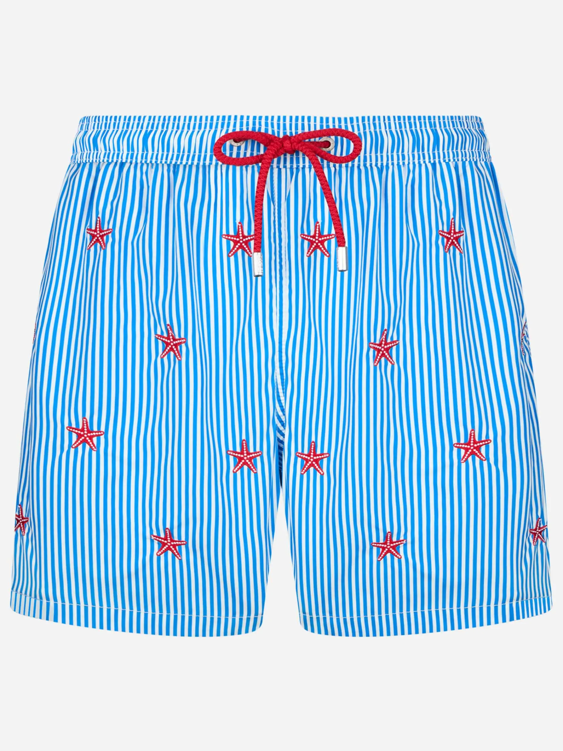 Costume da bagno da uomo in tessuto leggero Lighting con ricamo stelle marine