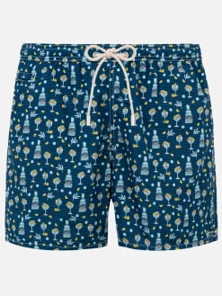 Costume da bagno da uomo in tessuto leggero con stampa gin Mare | GIN MARE EDIZIONE SPECIALE