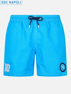 Costume da bagno da uomo Gustavia lunghezza media con stampa Napoli | EDIZIONE SPECIALE SSC NAPOLI