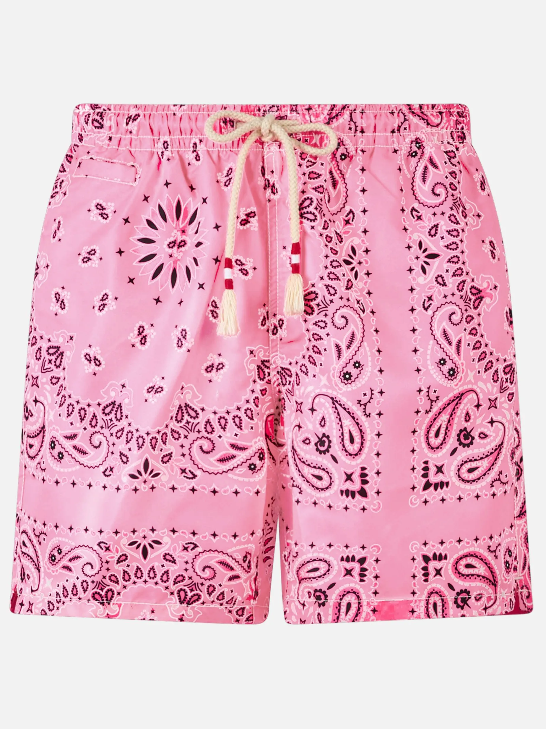 Costume da bagno da uomo con stampa bandana rosa
