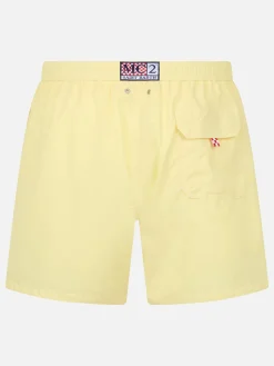 Costume da bagno da uomo di media lunghezza Patmos di colore giallo pallido