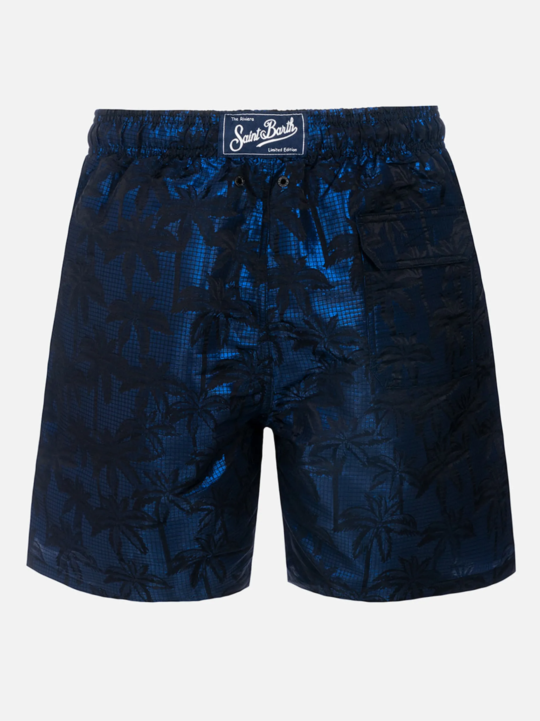 Costume da bagno da uomo in tessuto ripstop Harbour The Riviera con stampa jacquard palme