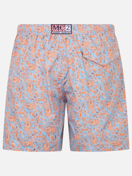 Costume da bagno da uomo in tessuto leggero Lighting con stampa paisley