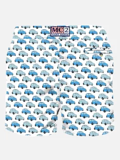 Costume da bagno da uomo in tessuto leggero con stampa auto Fiat 500 | FIAT© 500 Edizione Speciale
