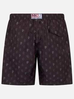 Costume da bagno da uomo in tessuto leggero con stampa logo Milan e patch | AC MILAN SPECIAL EDITION