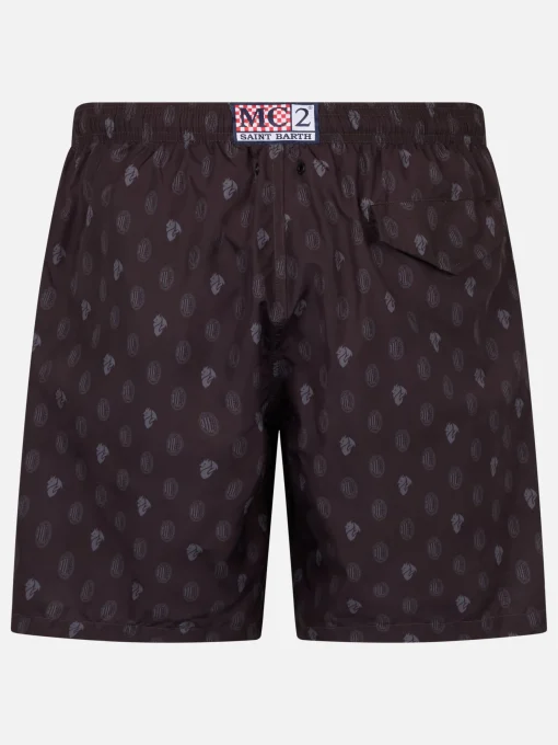 Costume da bagno da uomo in tessuto leggero con stampa logo Milan e patch | AC MILAN SPECIAL EDITION