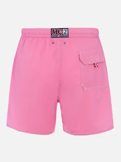 Costume da bagno da uomo di media lunghezza rosa Patmos