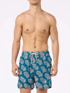 Costume da bagno da uomo media lunghezza Gustavia in lino