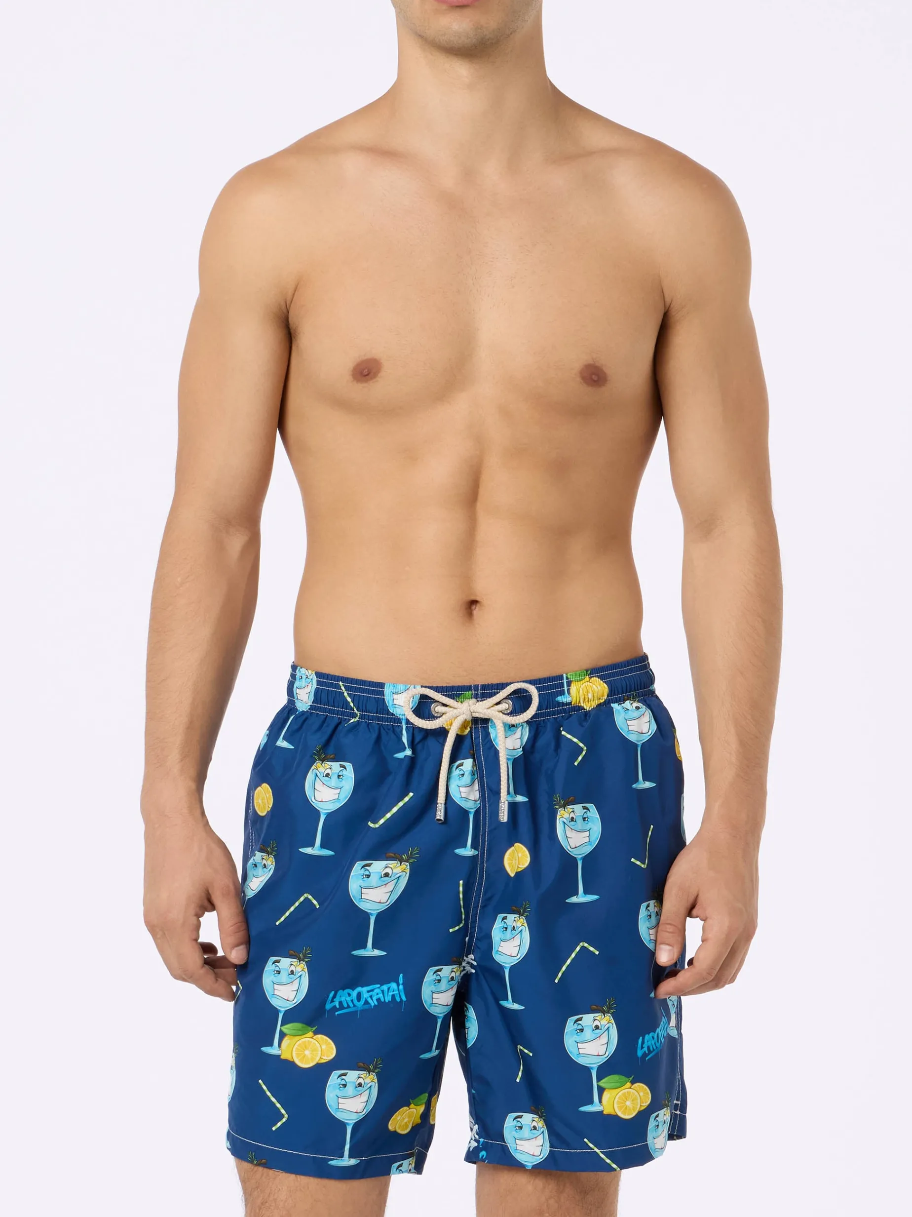 Costume da bagno da uomo in tessuto leggero Lighting con stampa Cryptopuppets | EDIZIONE SPECIALE CRYPTOPUPPETS