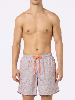 Costume da bagno da uomo in tessuto leggero Lighting con stampa paisley